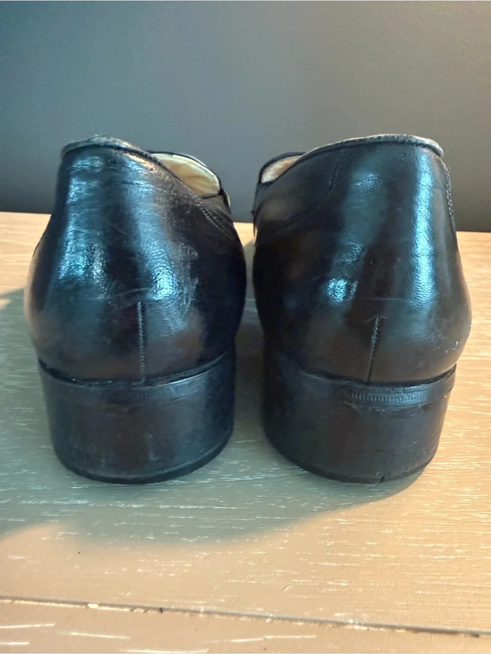 Men’s Pierre Cardin Black Leather Loafer Size 10M